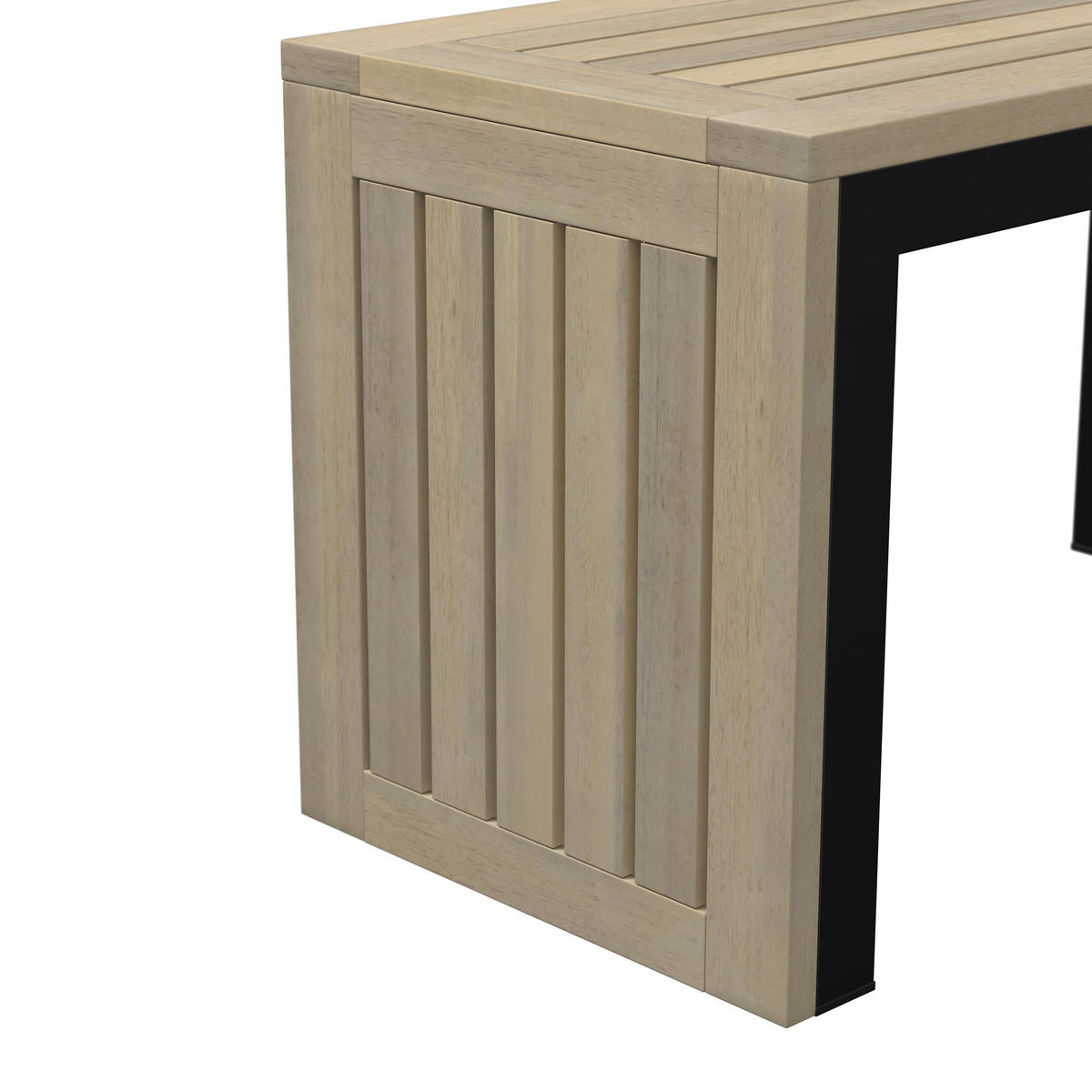 LOUNGETISCH  - Schwarz/Akaziefarben, Natur, Holz/Metall (35/71/41cm) - Ambia Garden