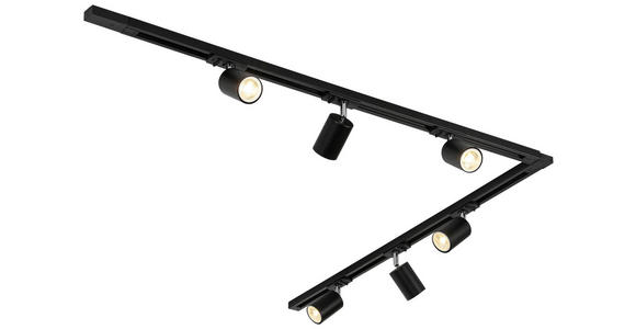 SCHIENENSYSTEM - Chromfarben/Schwarz, Trend, Kunststoff/Metall (110/104/14cm) - Novel