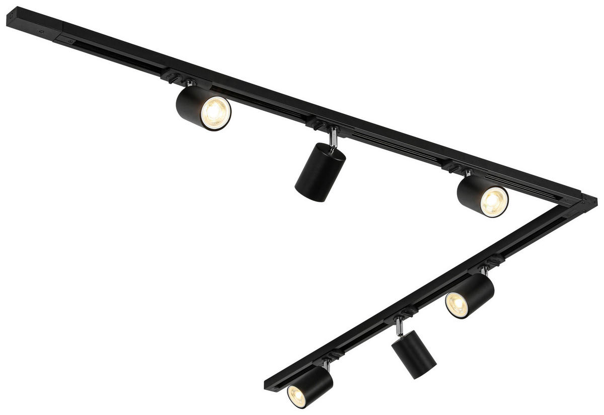 DECKENLEUCHTE 110/104/14 cm   - Schwarz, Trend, Kunststoff/Metall (110/104/14cm) - Novel