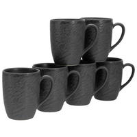 KAFFEEBECHERSET Rondo Schiefer 6-teilig  - Schwarz, Basics, Keramik (0,3l) - Creatable