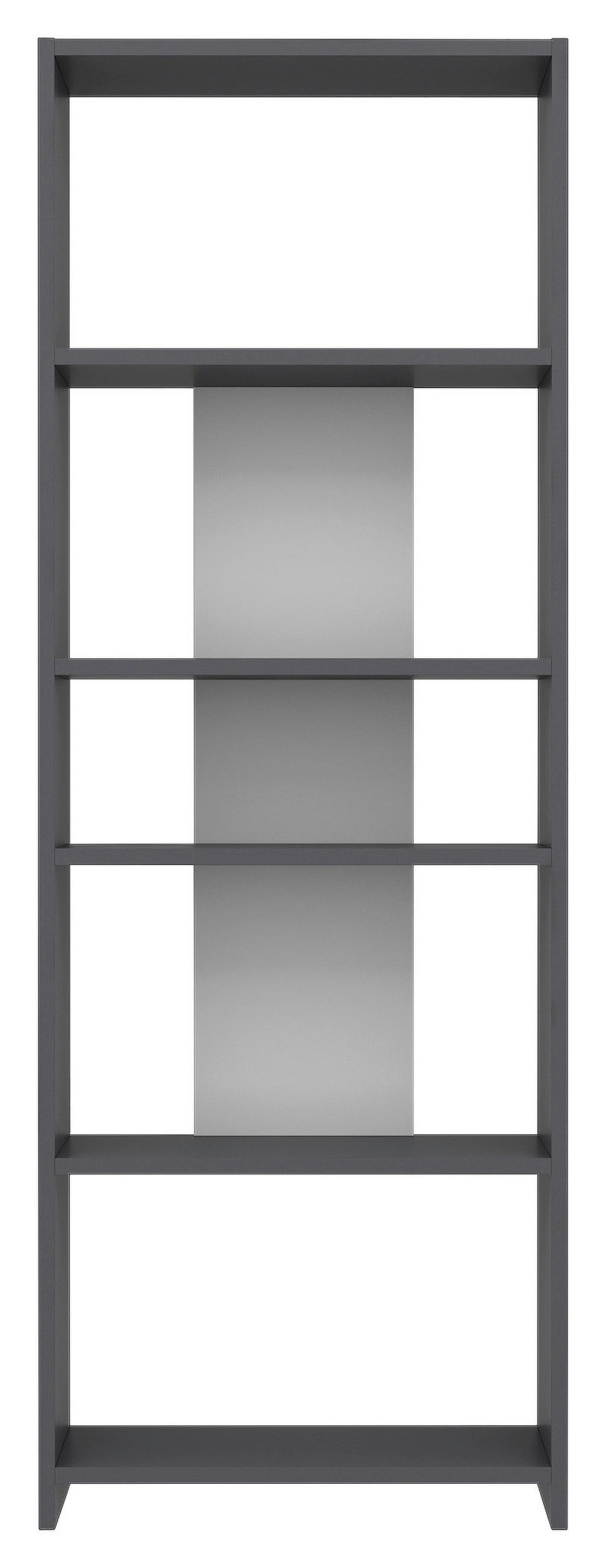 REGAL  56,9/160/25 cm Anthrazit, Grau  - Anthrazit/Grau, Design, Holzwerkstoff (56,9/160/25cm) - Livetastic