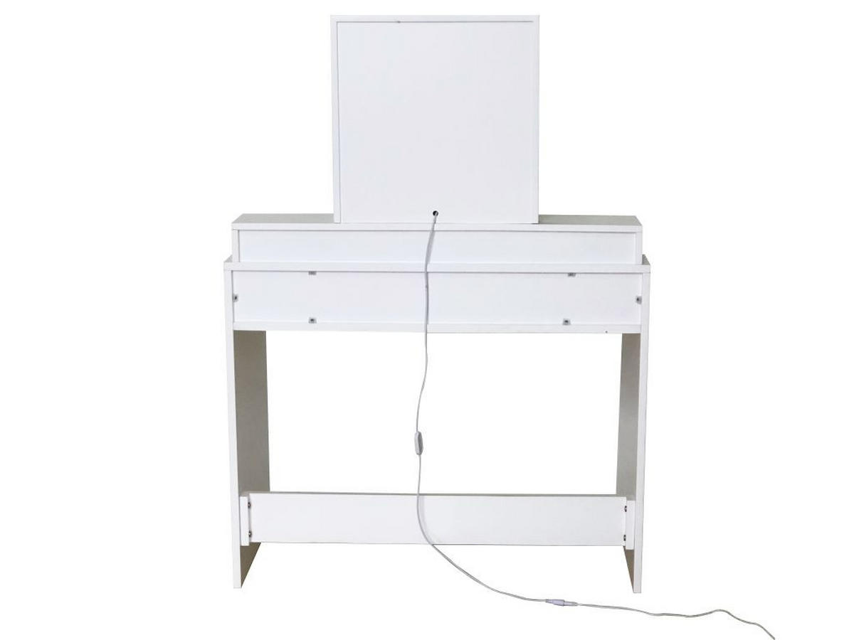 STOL ZA ŠMINKANJE bijela  - bijela, Lifestyle, staklo/drvni materijal (80/110/40cm) - Ambia Home