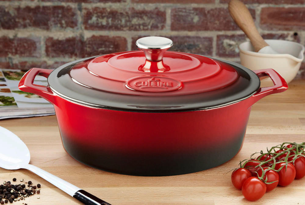 FŐZŐEDÉNY 4,75 l  - piros, Basics, fém (5.5kg)