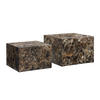 COUCHTISCHSET 58-50/58-50/40-33 cm quadratisch Braun  - Braun, Design, Holzwerkstoff (58-50/58-50/40-33cm) - Livetastic