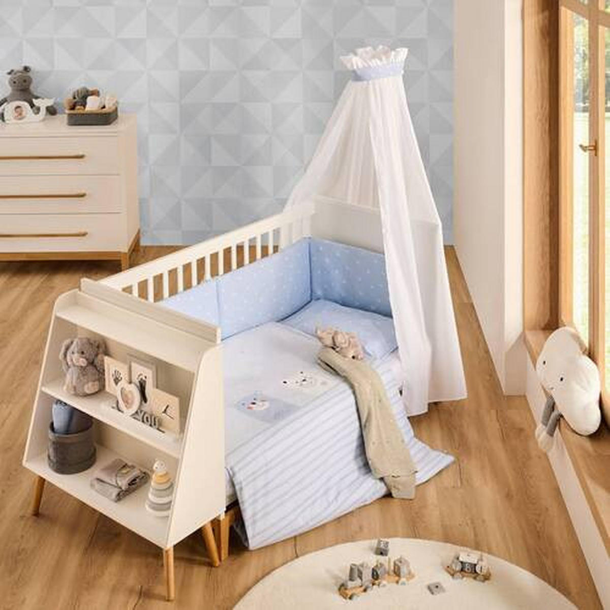 KINDERBETTWÄSCHE BEARS FAMILY Flachgewebe 100/135 cm  - Blau, Basics, Textil (100/135cm) - Zöllner