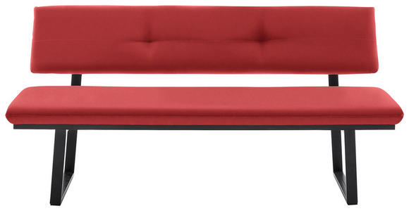 SITZBANK 180/86/60 cm in Rot, Schwarz - Rot/Schwarz, MODERN, Textil/Metall (180/86/60cm) - Cantus