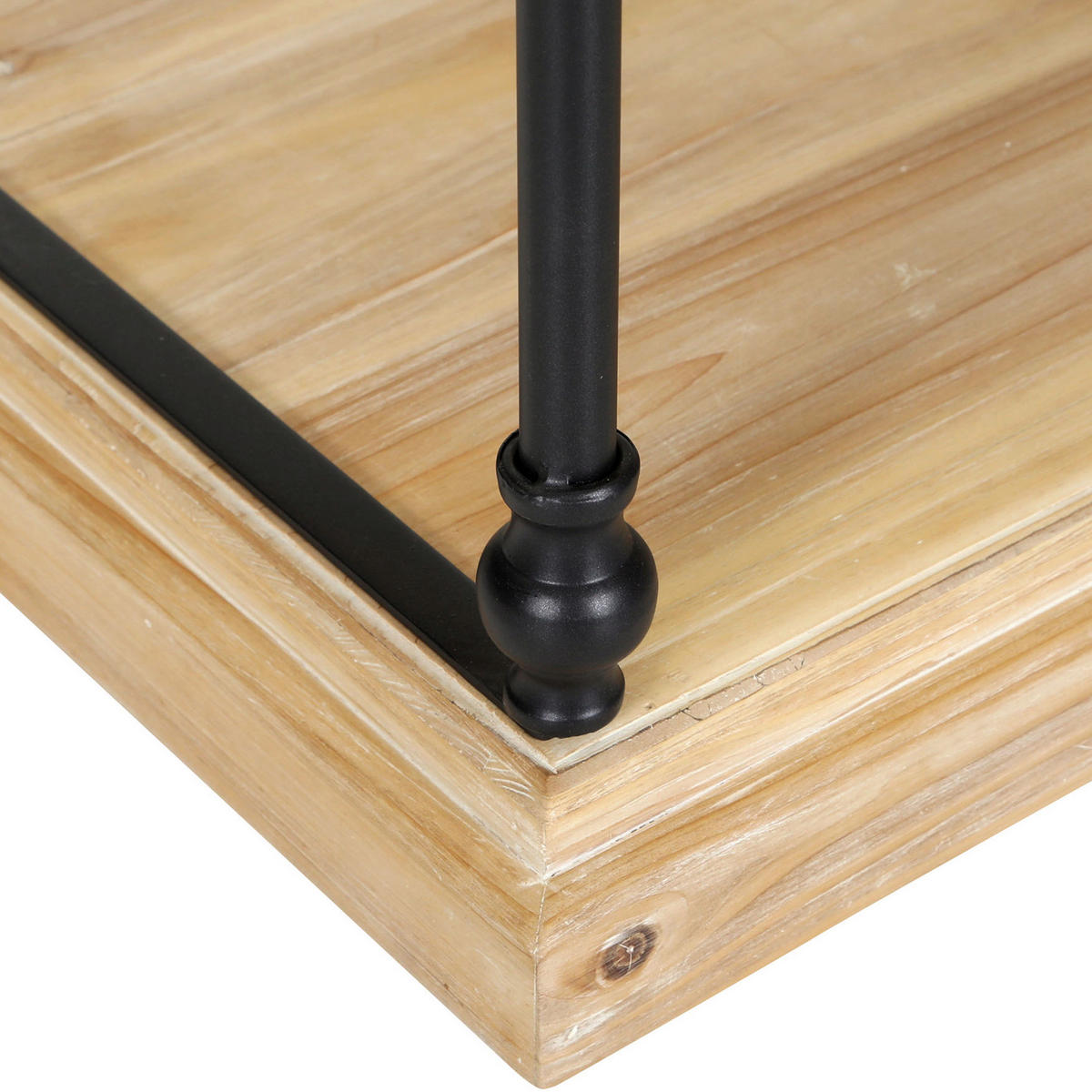 REGAL  76/152/43 cm Schwarz, Tannenholzfarben  - Tannenholzfarben/Schwarz, Design, Holz/Metall (76/152/43cm) - Landscape