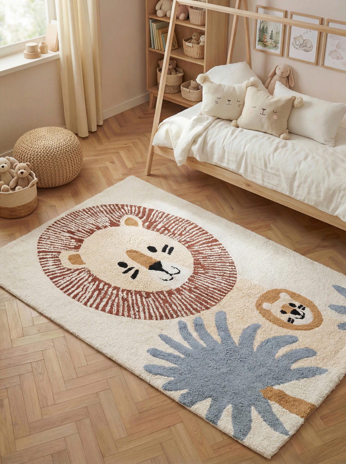 KINDERTEPPICH 140/200 cm Snuggle Leander Tier  - Multicolor/Creme, Basics, Kunststoff/Textil (140/200cm) - Hanse Home