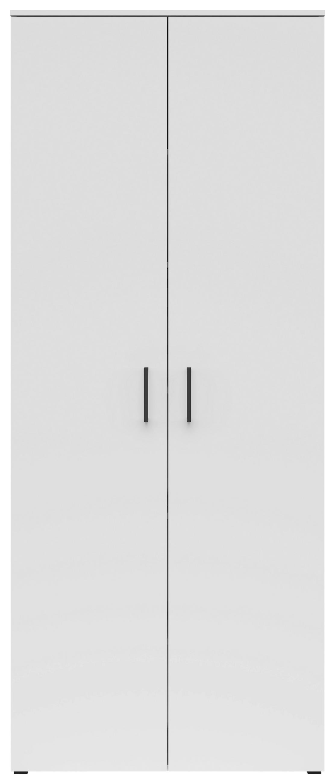 MEHRZWECKSCHRANK 80/195/40 cm  in Weiß  - Anthrazit/Schwarz, MODERN, Holzwerkstoff/Kunststoff (80/195/40cm) - Carryhome