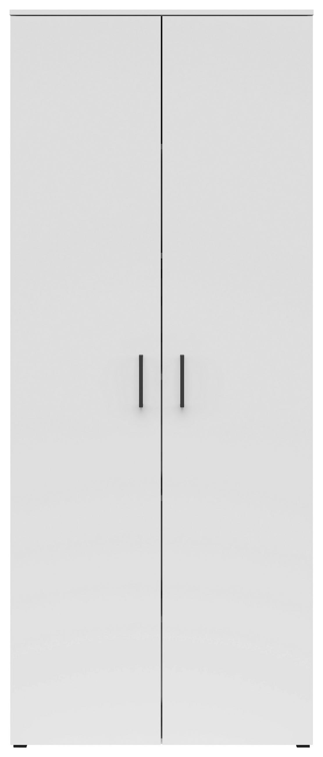 ORMAR VIŠENAMJENSKI bijela  - bijela/crna, Moderno, drvni materijal/plastika (80/195/40cm) - Carryhome