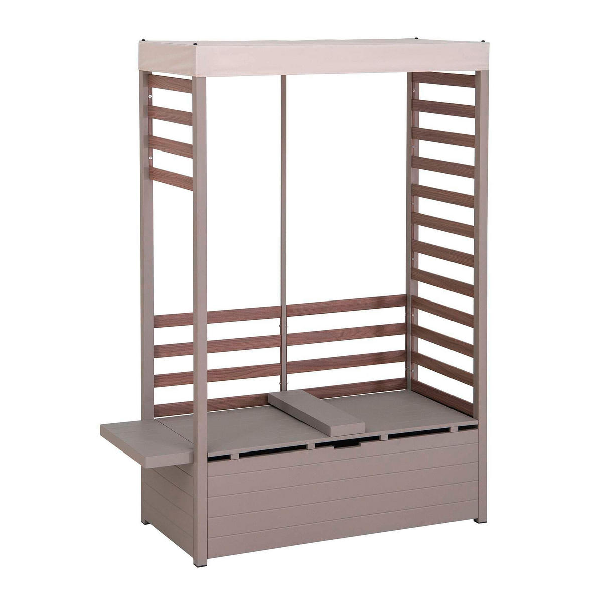 LOUNGEGARNITUR   146/191/56,5 cm Stahl  - Beige/Grau, Basics, Textil/Metall (146/191/56,5cm) - Modante