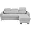 ECKSOFA in Flachgewebe Hellgrau  - Hellgrau/Schwarz, Modern, Kunststoff/Textil (182/237cm) - Carryhome