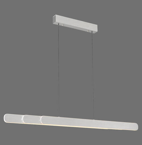 LED-PENDELLEUCHTE 160/5,5/150 cm  - Alufarben, Design, Kunststoff/Metall (160/5,5/150cm) - Paul Neuhaus