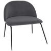 STUHL Samt Grau  - Schwarz/Grau, Basics, Textil/Metall (72/80/65cm) - MID.YOU