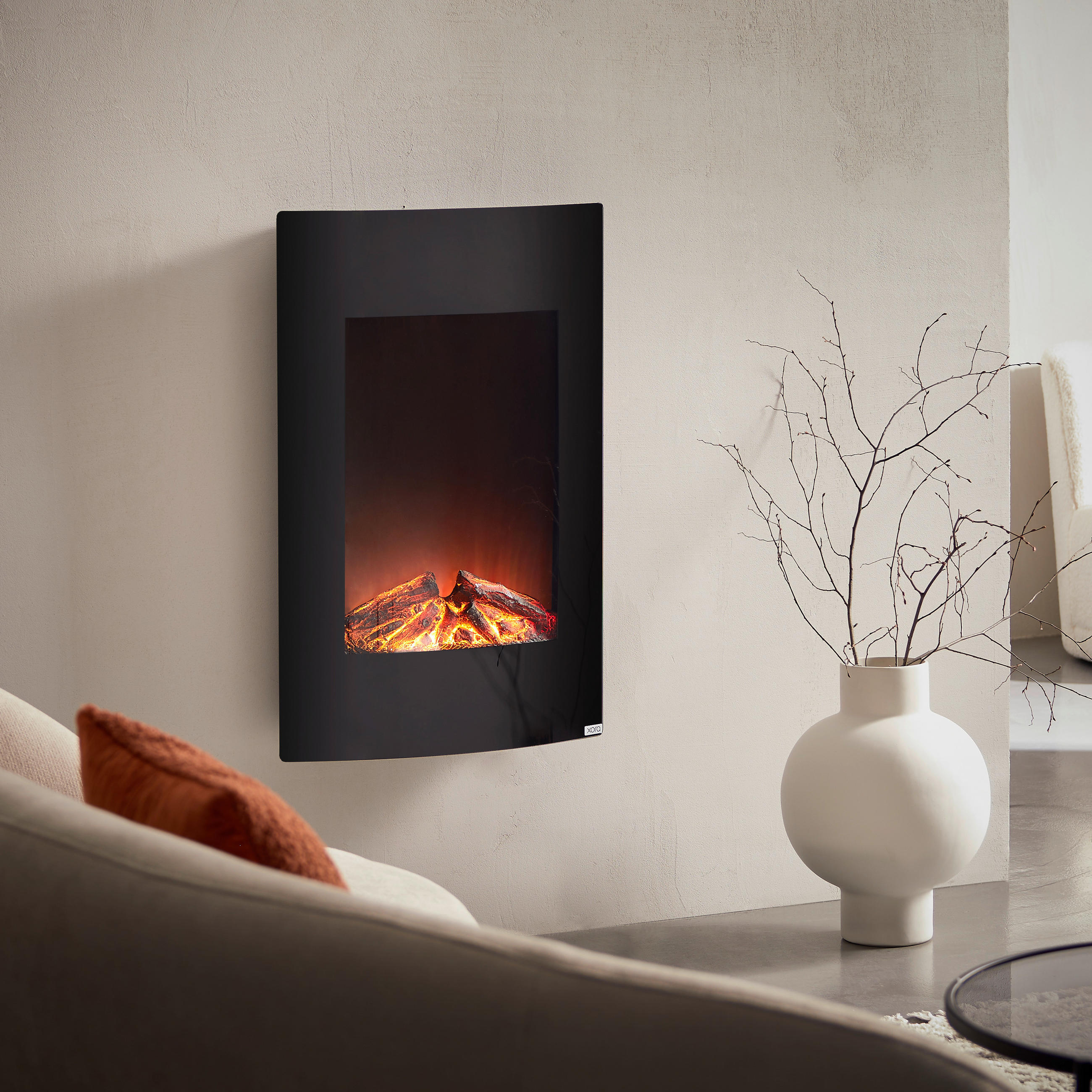 ELEKTROKAMIN - Design, Glas/Metall (57,9/88/15,1cm) - Xora
