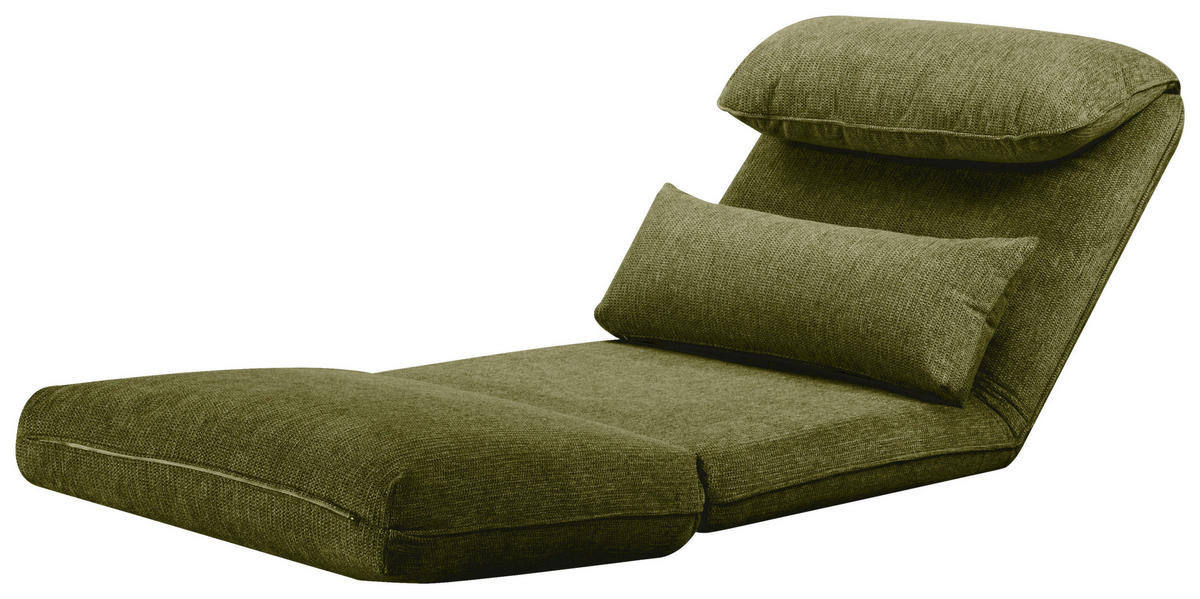 BÄDDFÅTÖLJ i manchester olivgrön  - olivgrön, Design, metall/textil (78/72/85cm) - Livetastic