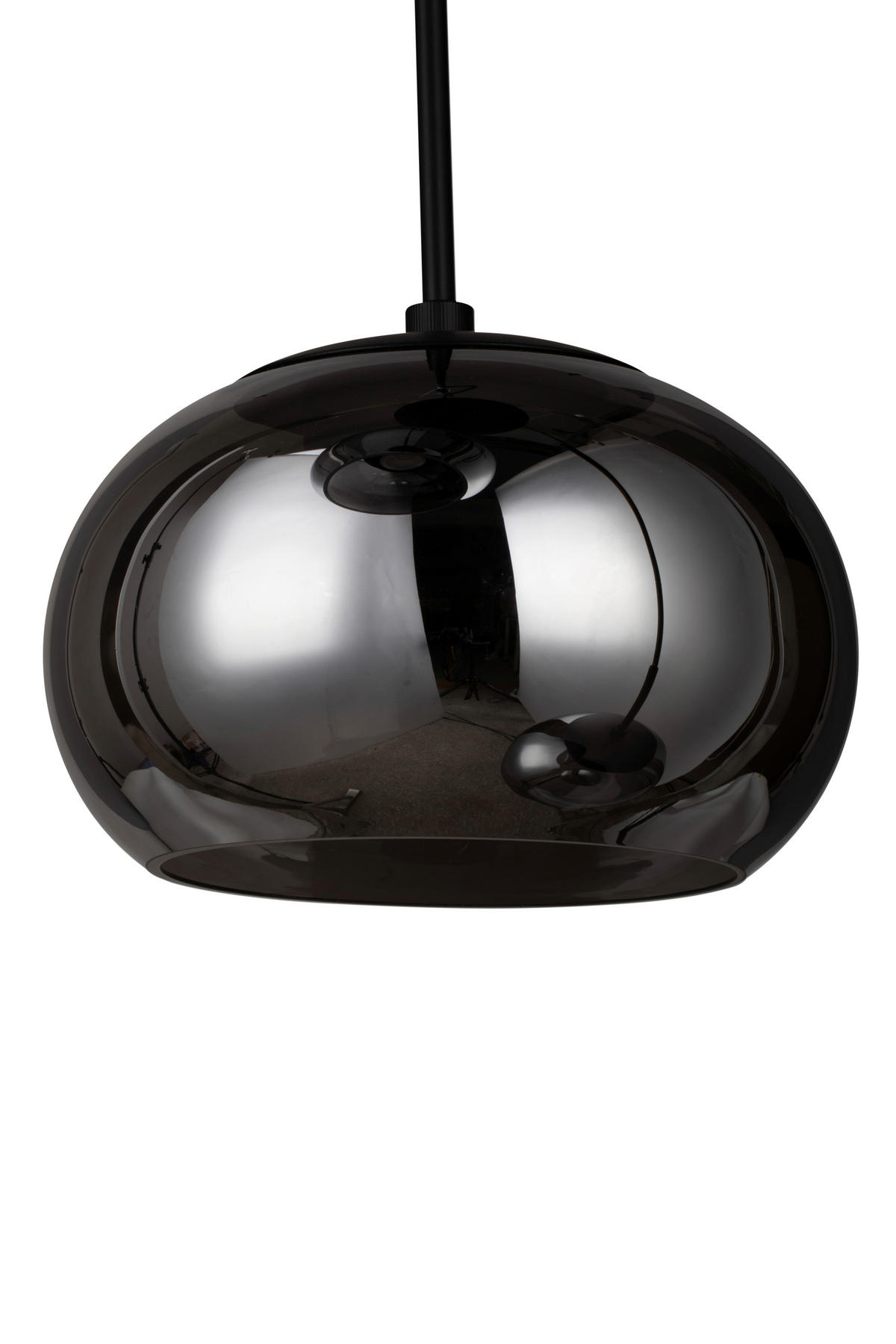 LED-HÄNGELEUCHTE Mila 50/150 cm   - Schwarz, Design, Glas/Metall (50/150cm) - Novel