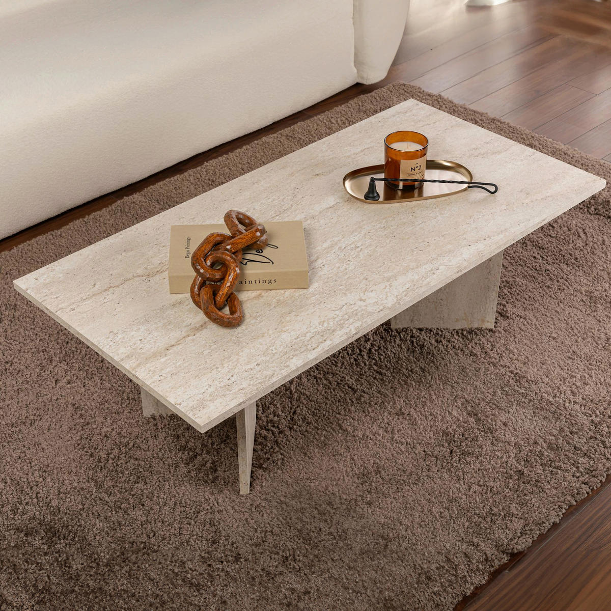 COUCHTISCH in Holzwerkstoff  - Elfenbein, Design, Holzwerkstoff (119/40/60cm) - MID.YOU
