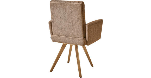 ARMLEHNSTUHL  in Flachgewebe  - Eichefarben/Orange, Design, Holz/Textil (56/92/60cm) - Dieter Knoll