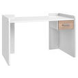 SCHREIBTISCH höhenverstellbar, Stauraum, seitenverkehrt montierbar  - Eichefarben/Alufarben, KONVENTIONELL, Holzwerkstoff/Kunststoff (124/70/77cm) - Carryhome