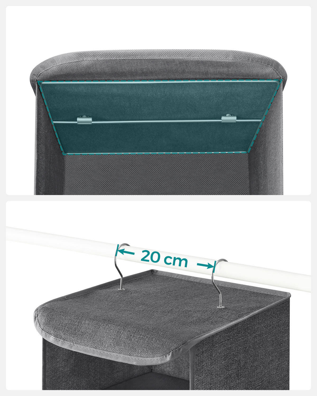 ORGANIZER     - Grau, Basics, Karton/Holz (30/90/30cm)