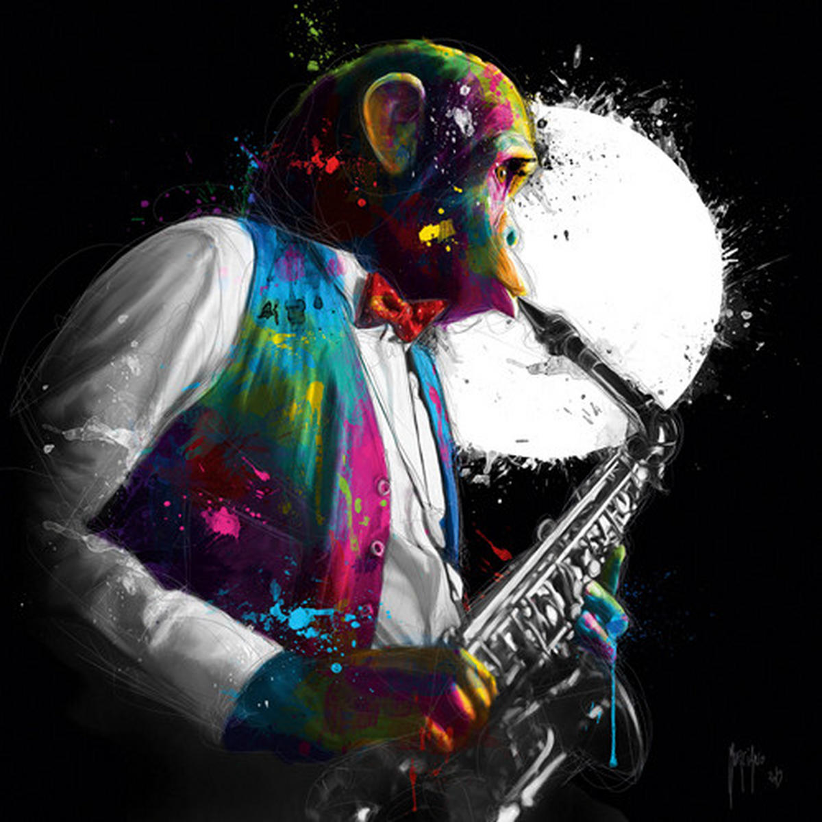 KUNSTDRUCK 14/14 cm  - Multicolor/Schwarz, Basics, Papier (14/14cm) - Monee