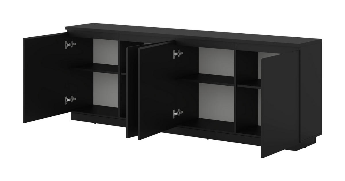 SIDEBOARD Bilbao 200/72/34,5 cm  - Schwarz, Design, Holzwerkstoff (200/72/34,5cm) - MID.YOU