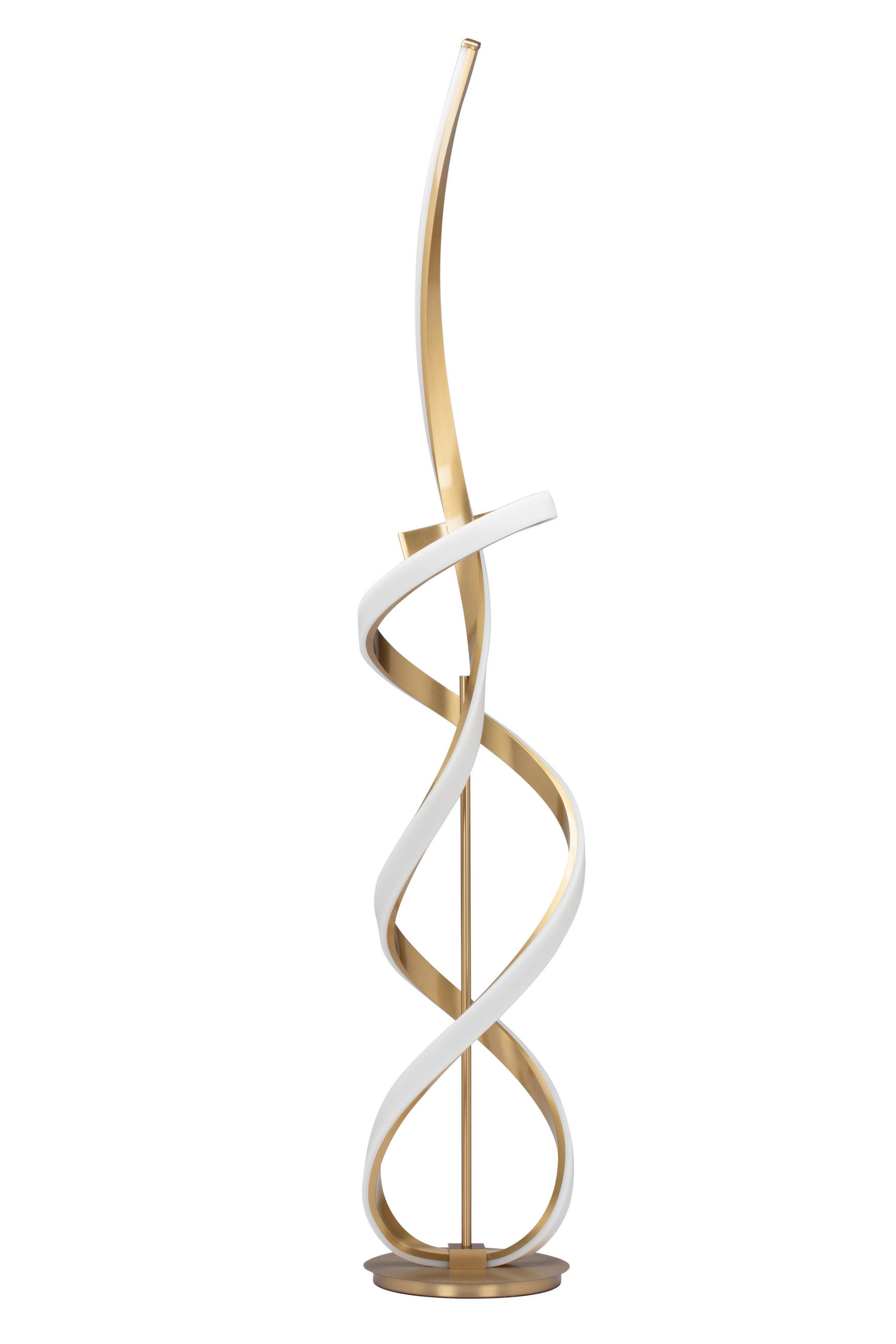 LED-STEHLEUCHTE 25/137 cm    - Goldfarben/Weiß, Design, Kunststoff/Metall (25/137cm)