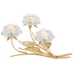 TEELICHTHALTER  - Klar/Goldfarben, LIFESTYLE, Glas/Metall (30/25/15,5cm) - Ambia Home