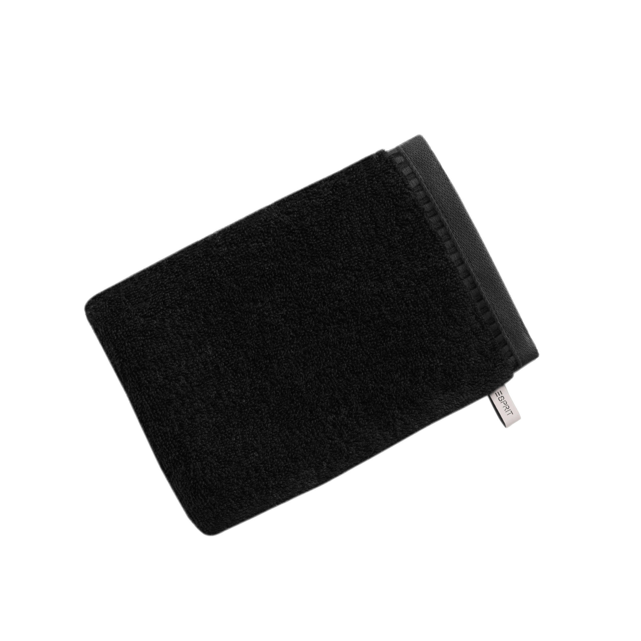 WASCHLAPPEN MODERN SOLID NOS Esprit Wäsche Schwarz  - Schwarz, Basics, Textil (16/22cm) - Esprit