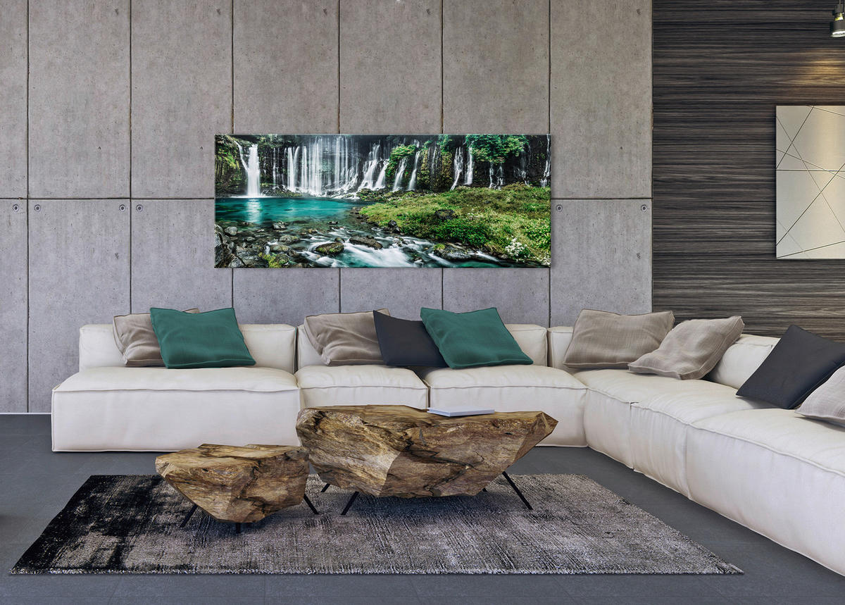 GLASBILD Landschaft & Natur 125/50 cm  - Multicolor, Basics, Glas/Papier (125/50cm)