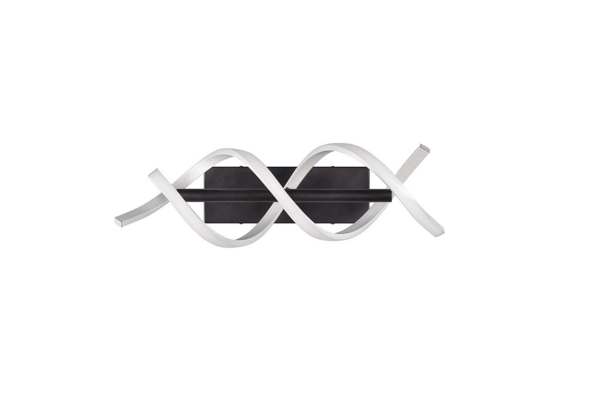 LED VÄGGLAMPA Sequence   - aluminiumfärg/svart, Design, metall (47/13,5/20,5cm) - Trio Leuchten