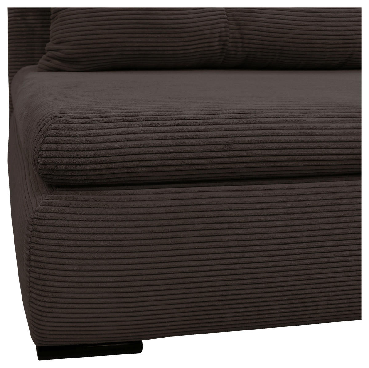 SCHLAFSOFA  in Cord Braun  - Schwarz/Braun, Design, Kunststoff/Textil (154/93/85cm) - MID.YOU