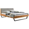 BETT 140/200 cm  in Anthrazit, Wildeiche  - Wildeiche/Anthrazit, Natur, Holz/Metall (140/200cm) - Hasena