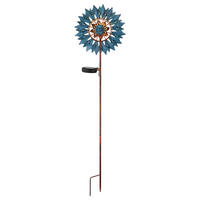 SOLÁRNÍ SVÍTIDLO 22,5/11,5/92 cm - modrá/čiré, Design, kov/sklo (22,5/11,5/92cm) - Globo