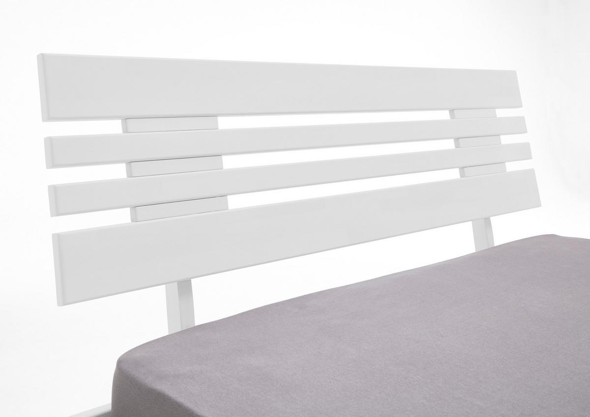 BETT 180/200 cm  in Weiß  - Weiß, KONVENTIONELL, Holz (180/200cm) - Boxxx