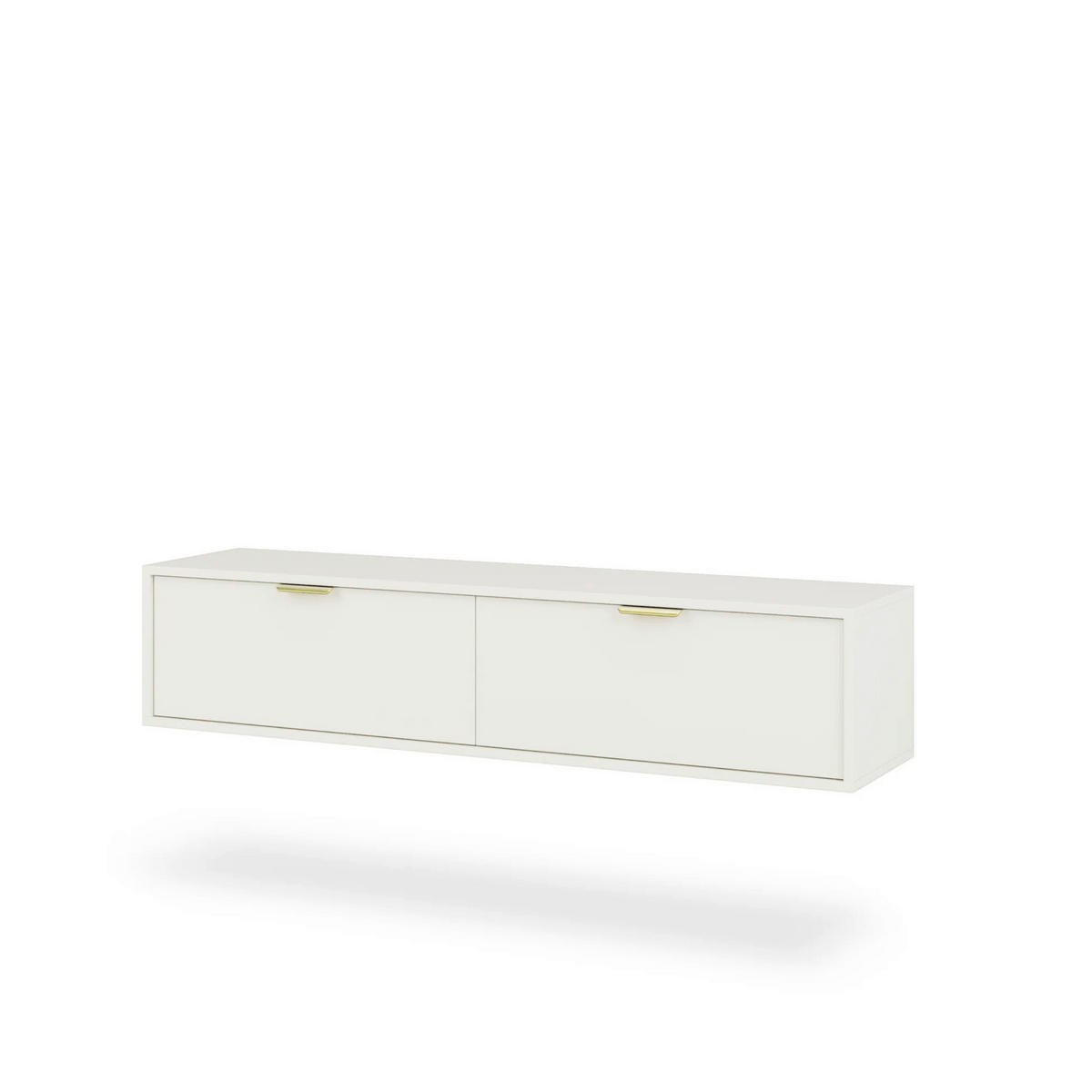 LOWBOARD  in 140/30/33 cm  - Goldfarben/Weiß, Design, Holzwerkstoff/Metall (140/30/33cm) - Livetastic