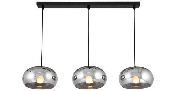 HÄNGELEUCHTE 68/20/120 cm  - Schwarz, Trend, Glas/Metall (68/20/120cm) - Novel