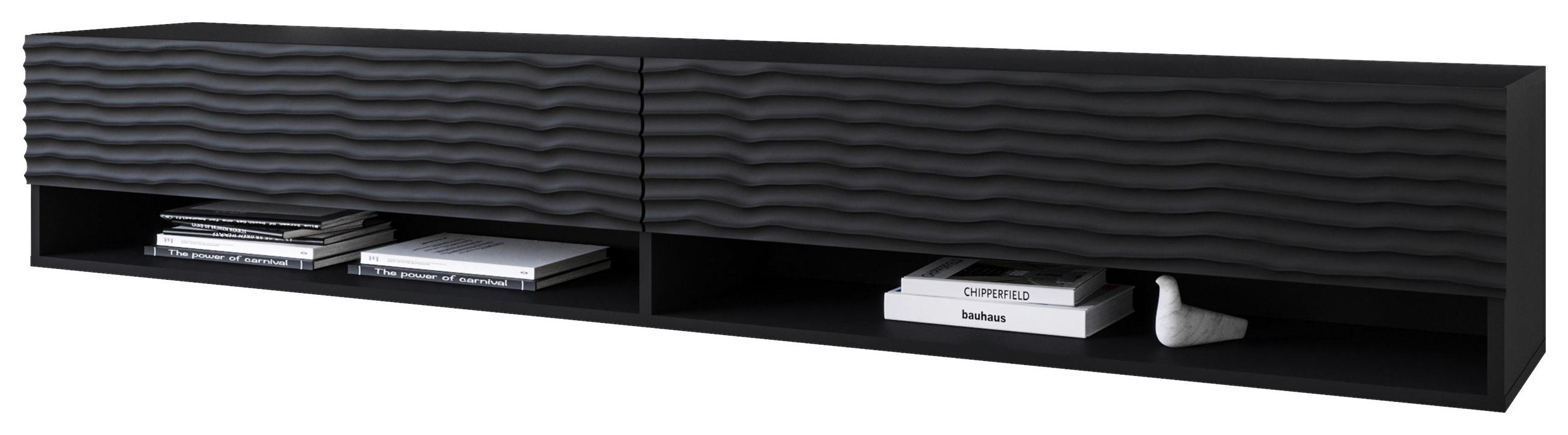 LOWBOARD  in 180/30/31 cm  - Schwarz/Grau, LIFESTYLE, Holzwerkstoff/Kunststoff (180/30/31cm) - P & B