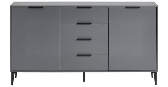 SIDEBOARD 165/90/35 cm  - Salbeigrün/Anthrazit, MODERN, Holzwerkstoff/Metall (165/90/35cm) - Hom`in