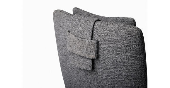 CHEFSESSEL Teddystoff Dunkelgrau - Dunkelgrau, Design, Kunststoff/Textil (66/115-125/73cm) - Novel