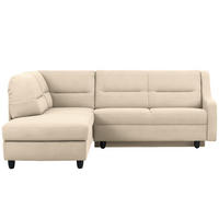 ECKSOFA in Chenille Creme  208/226 cm  - Creme/Schwarz, KONVENTIONELL, Textil (208/226cm) - Sedda
