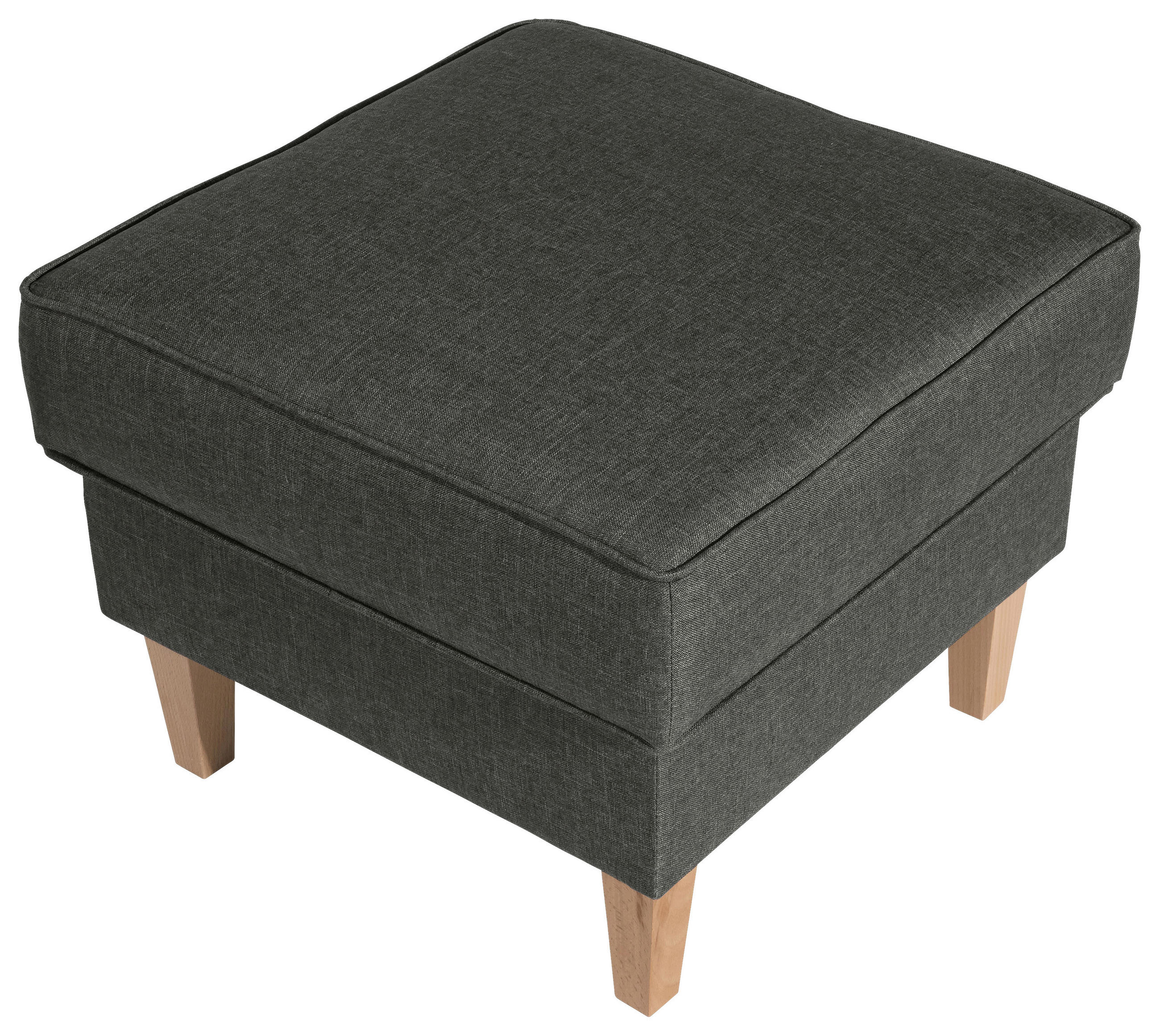HOCKER Lorris Flachgewebe Anthrazit  - Anthrazit/Buchefarben, MODERN, Textil (53/45/53cm) - Max Winzer