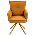 ARMLEHNSTUHL  in Feincord  - Orange, Design, Textil/Metall (61/95/67cm) - Novel