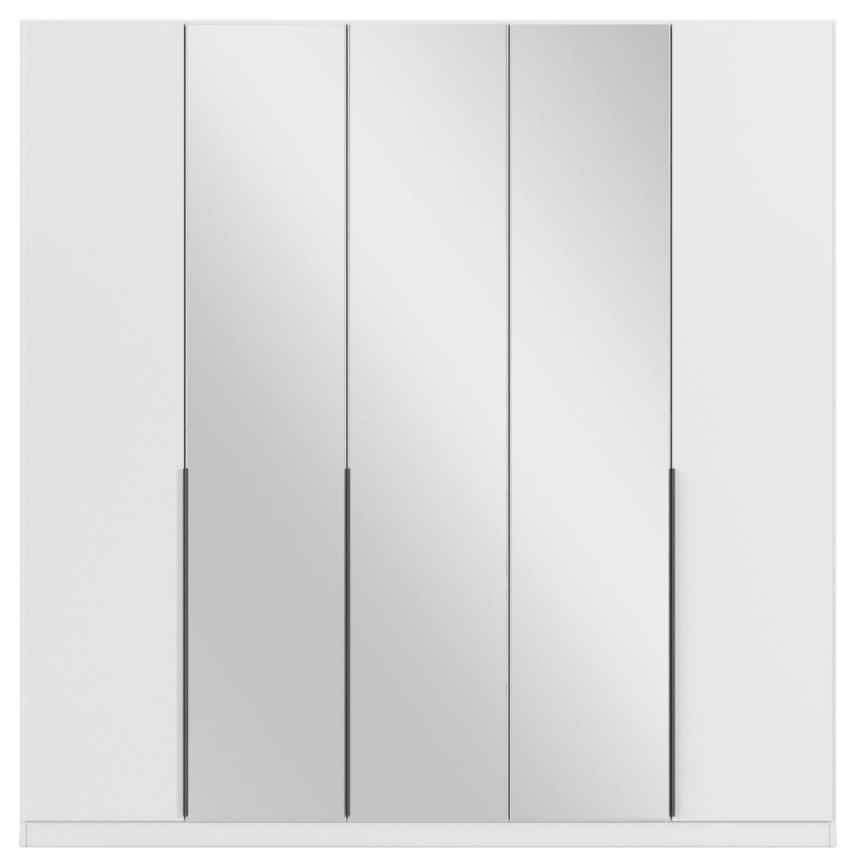 DREHTÜRENSCHRANK in Weiss  - Weiss/Grau, Modern, Holzwerkstoff/Metall (226/229/54cm) - Rauch Möbel