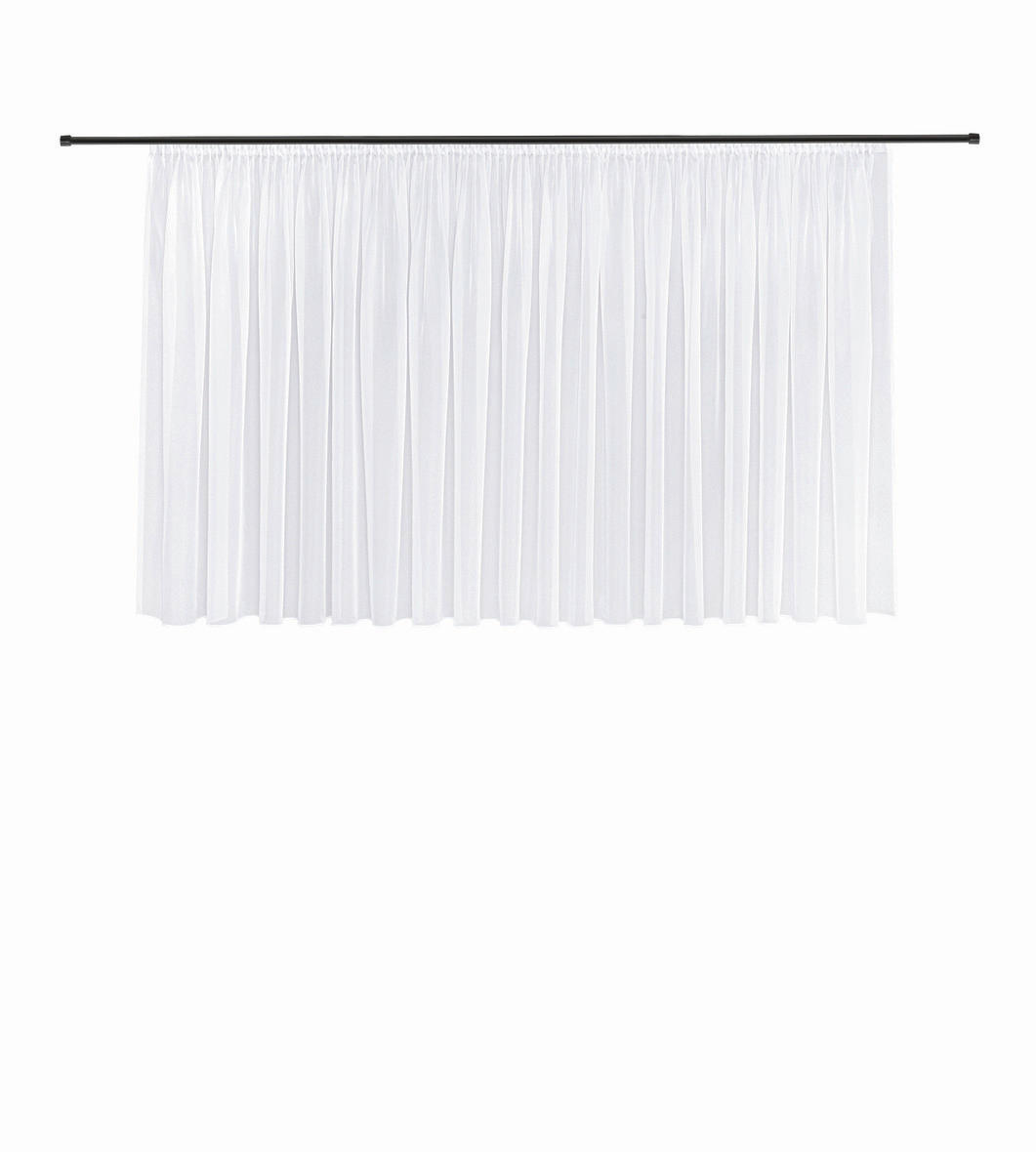 FERTIGSTORE  transparent  450/150 cm   - Weiß, Basics, Textil (450/150cm)