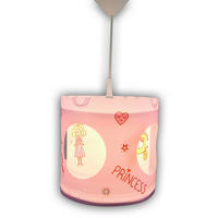KINDERHÄNGELEUCHTE Prinzessin 25/27 cm  - Multicolor/Rosa, Trend, Kunststoff (25/27cm)