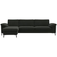 ECKSOFA Waldgrün Flachgewebe  - Waldgrün/Alufarben, Design, Textil/Metall (159/274cm) - Livetastic