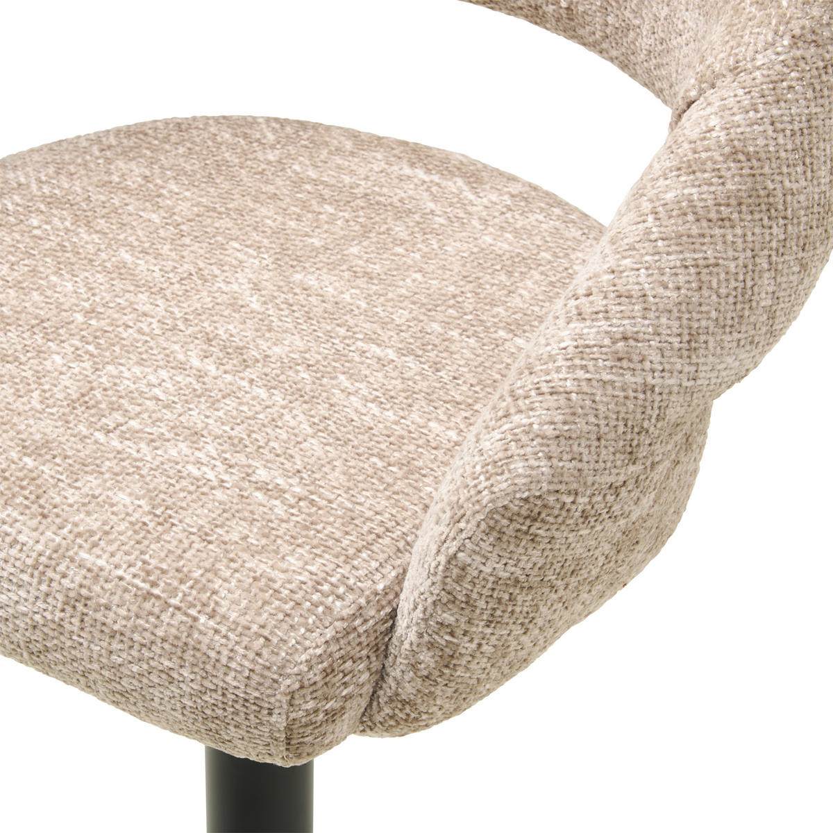 BAROVÁ STOLIČKA, čierna, béžová - čierna/béžová, Konventionell, kov/textil (56,5/87-112/57,5cm) - Livetastic