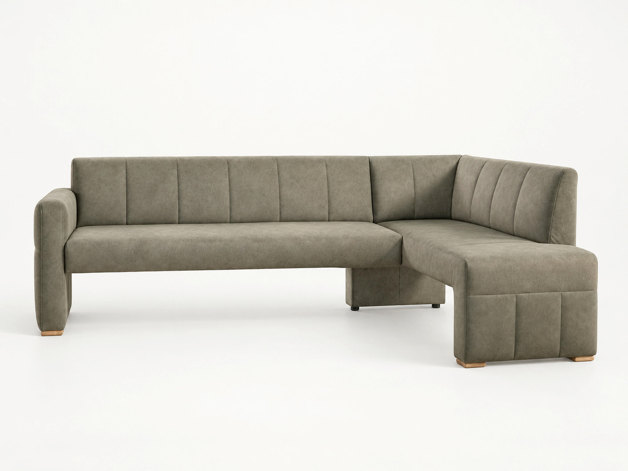 UGAONA KLUPA  maslinasto zelena   - boja hrasta/maslinasto zelena, Moderno, drvo/tekstil (245/159cm) - Livetastic
